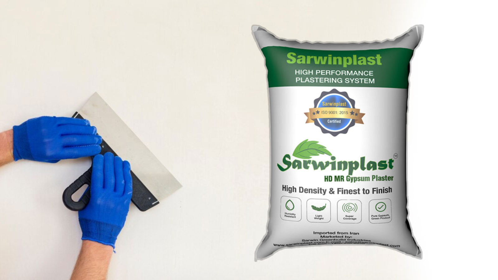 Completed construction project showcasing smooth gypsum plaster finish in Sringeri