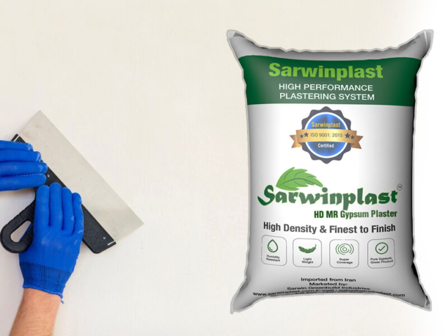 Completed construction project showcasing smooth gypsum plaster finish in Sringeri