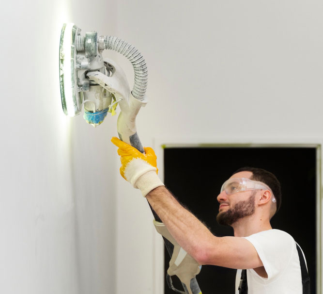 Durable HD-MR Gypsum Plaster finish in a newly built house in Koppa